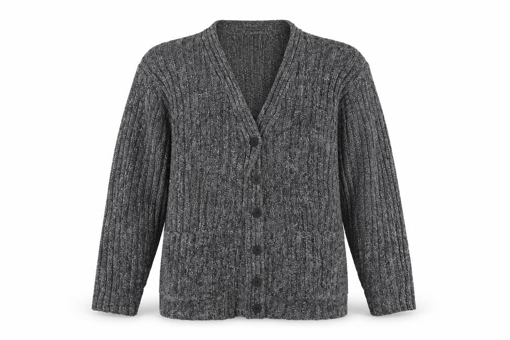 Womens UK Size L Canda Grey Cardigan Jumper