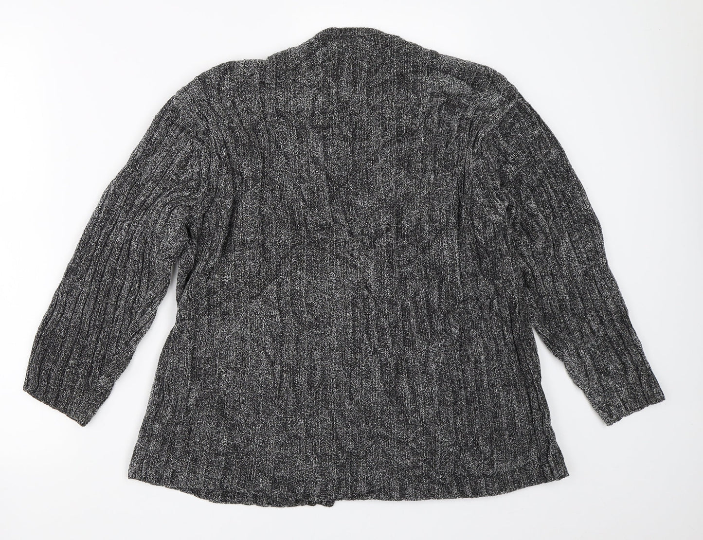 Womens UK Size L Canda Grey Cardigan Jumper