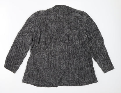 Womens UK Size L Canda Grey Cardigan Jumper