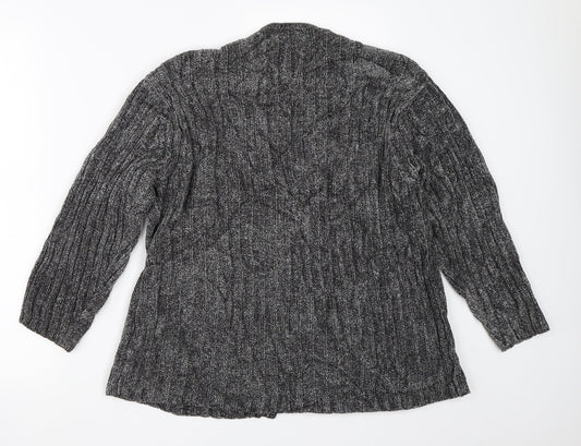 Womens UK Size L Canda Grey Cardigan Jumper