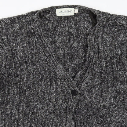 Womens UK Size L Canda Grey Cardigan Jumper