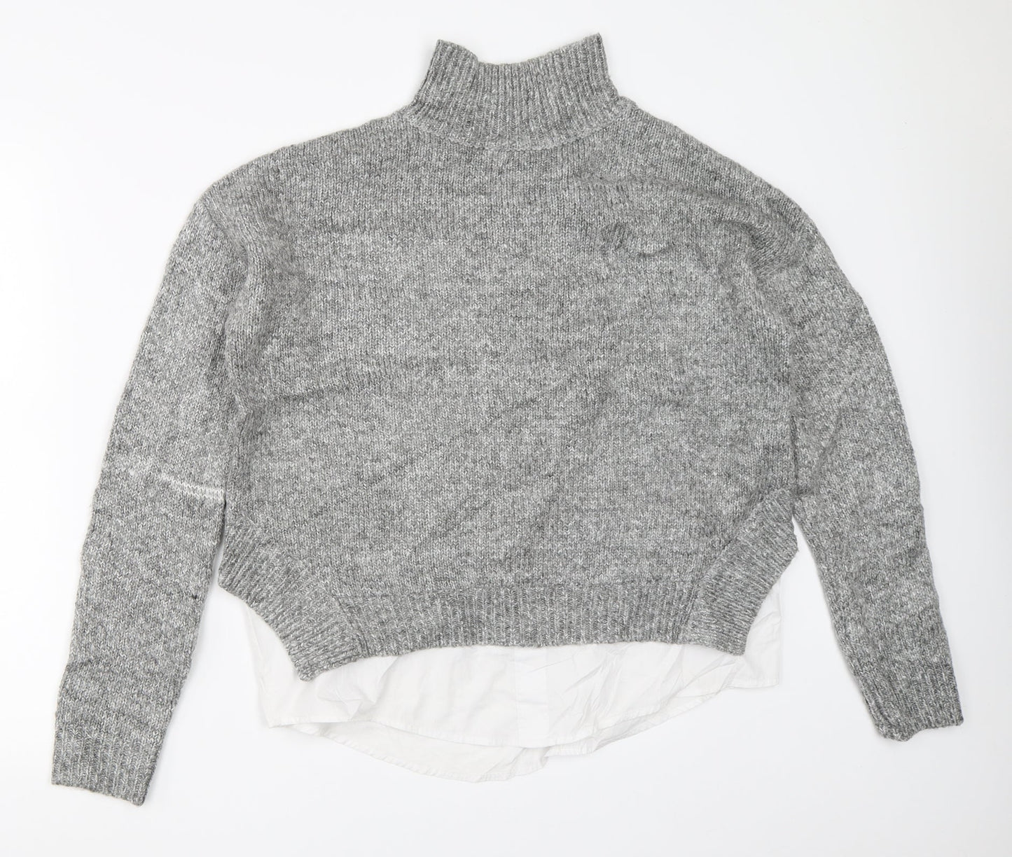 Womens UK Size S New Look Grey Pullover Jumper