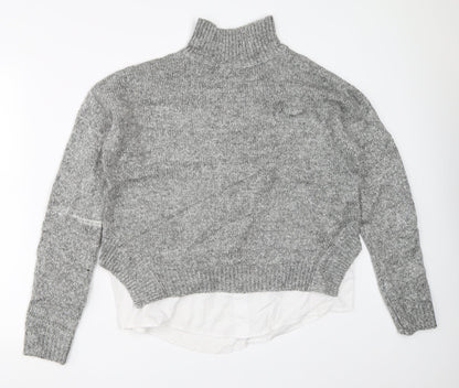 Womens UK Size S New Look Grey Pullover Jumper