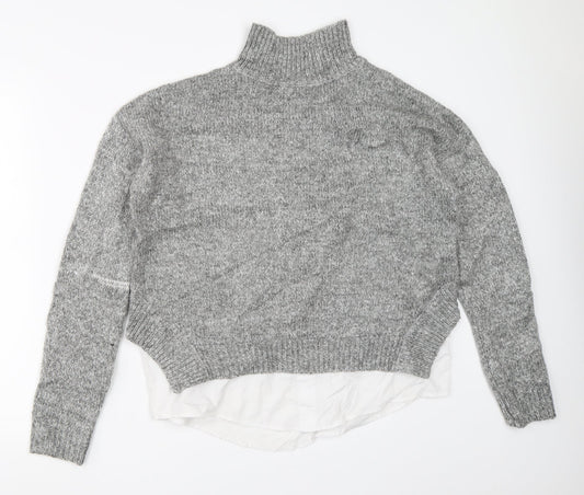Womens UK Size S New Look Grey Pullover Jumper