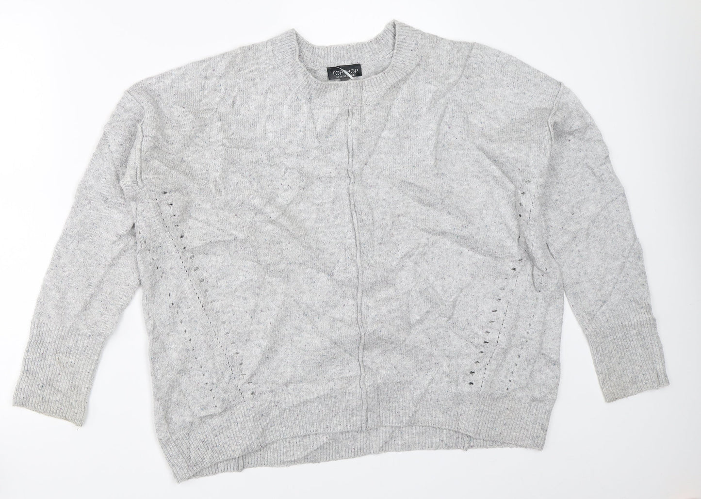 Womens UK Size 8 Topshop Grey Pullover Jumper