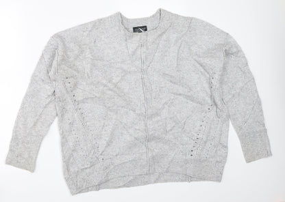 Womens UK Size 8 Topshop Grey Pullover Jumper