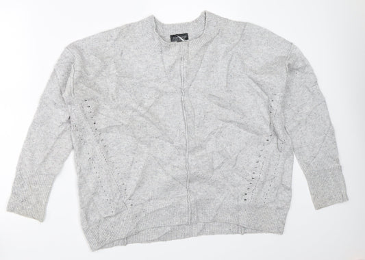 Womens UK Size 8 Topshop Grey Pullover Jumper