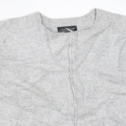 Womens UK Size 8 Topshop Grey Pullover Jumper