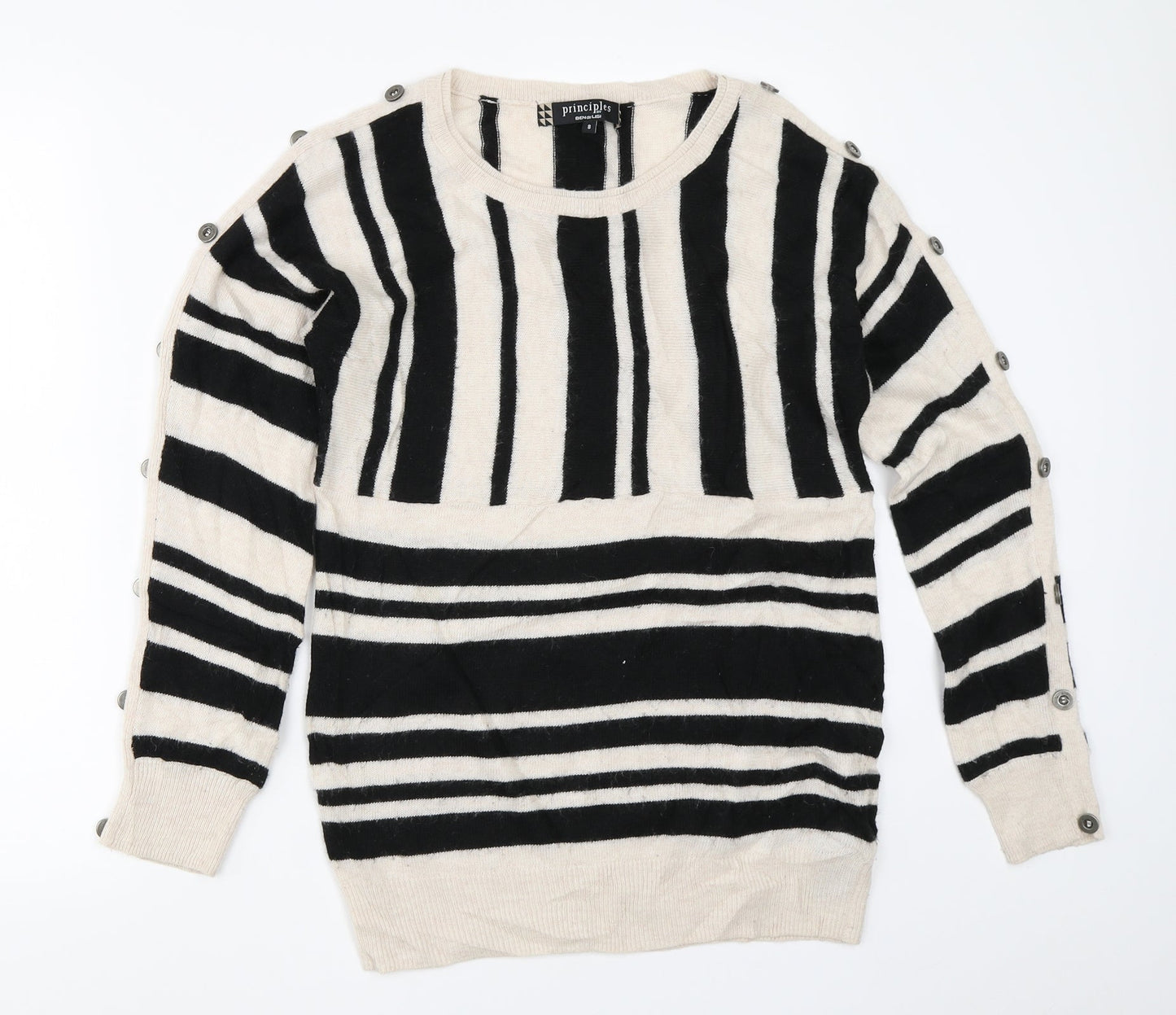 Womens UK Size 8 Principles Beige Pullover Jumper