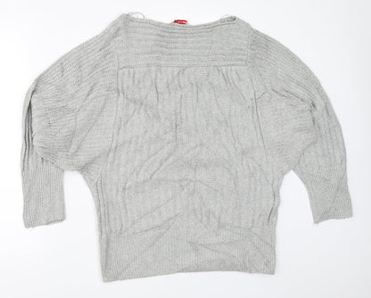 Womens UK Size 10 Miss Selfridge Grey Pullover Jumper