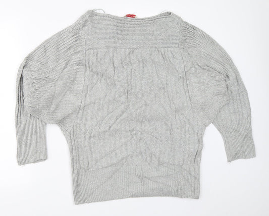 Womens UK Size 10 Miss Selfridge Grey Pullover Jumper