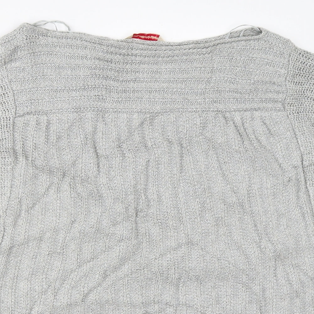 Womens UK Size 10 Miss Selfridge Grey Pullover Jumper