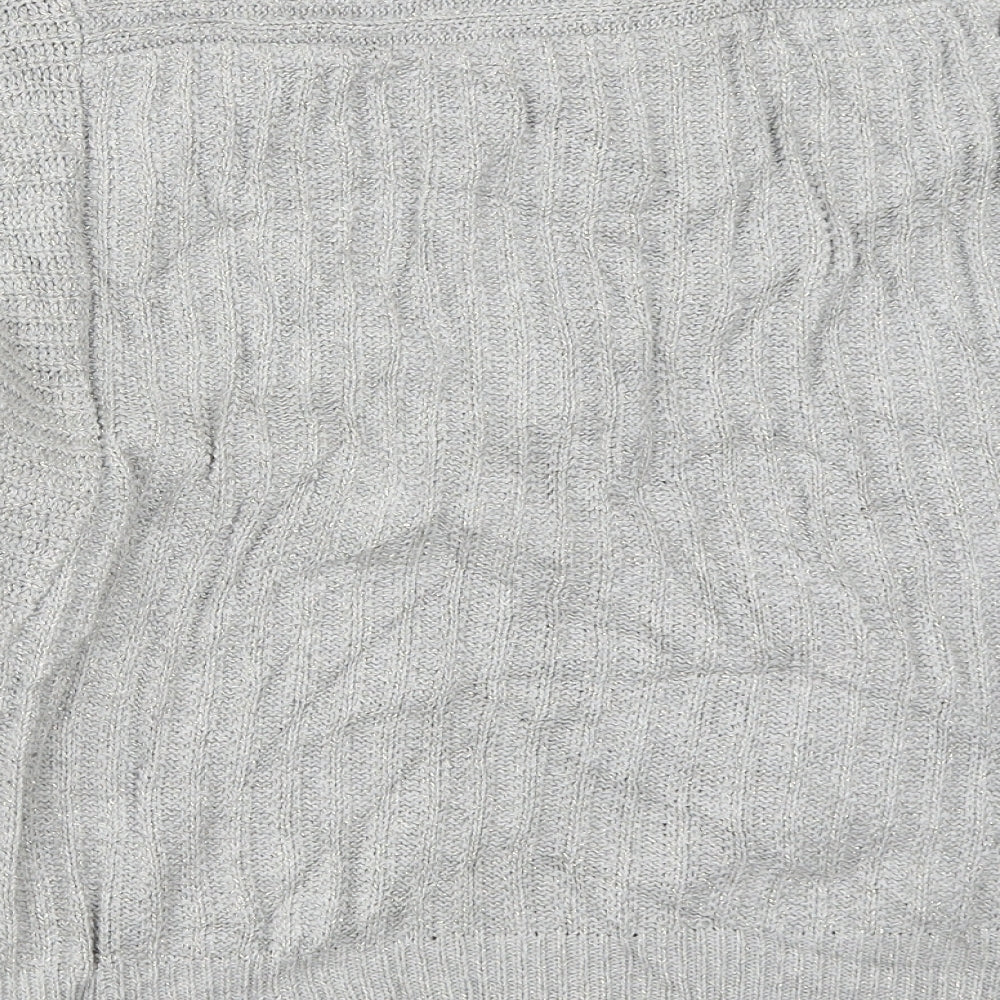 Womens UK Size 10 Miss Selfridge Grey Pullover Jumper