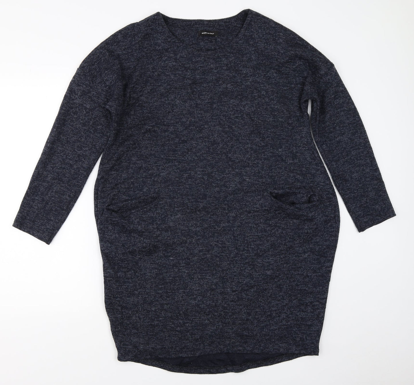 Womens UK Size One Size Preworn Blue Tunic Jumper