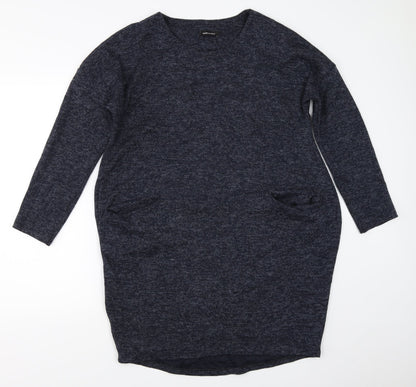 Womens UK Size One Size Preworn Blue Tunic Jumper