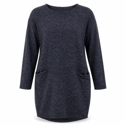 Womens UK Size One Size Preworn Blue Tunic Jumper