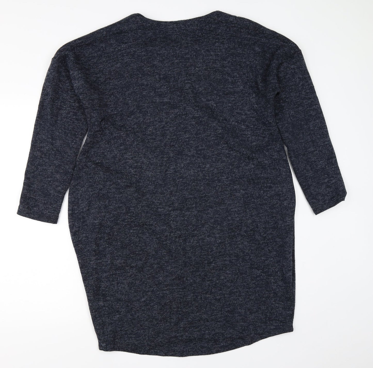Womens UK Size One Size Preworn Blue Tunic Jumper