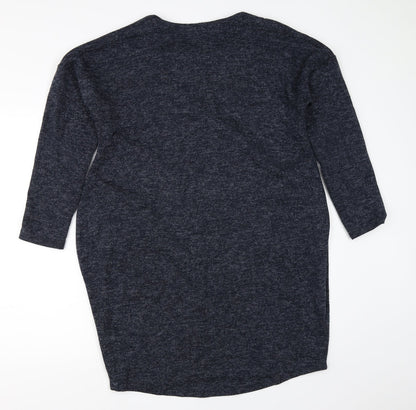 Womens UK Size One Size Preworn Blue Tunic Jumper