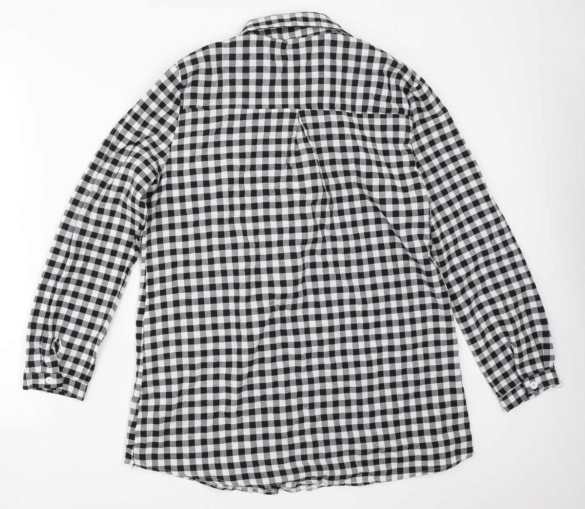 Foresta bella Womens Black Check  Basic Button-Up Size S