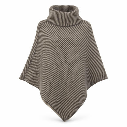 Womens UK Size One Size Preworn Brown Cape Jumper