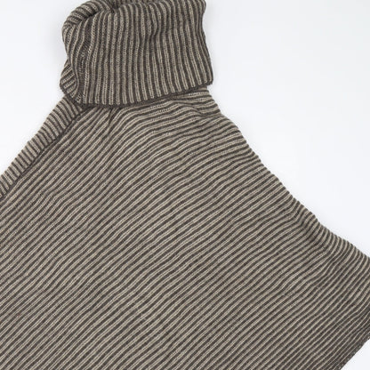 Womens UK Size One Size Preworn Brown Cape Jumper