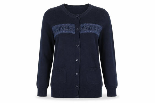 Womens UK Size 8 Yumi Blue Cardigan Jumper