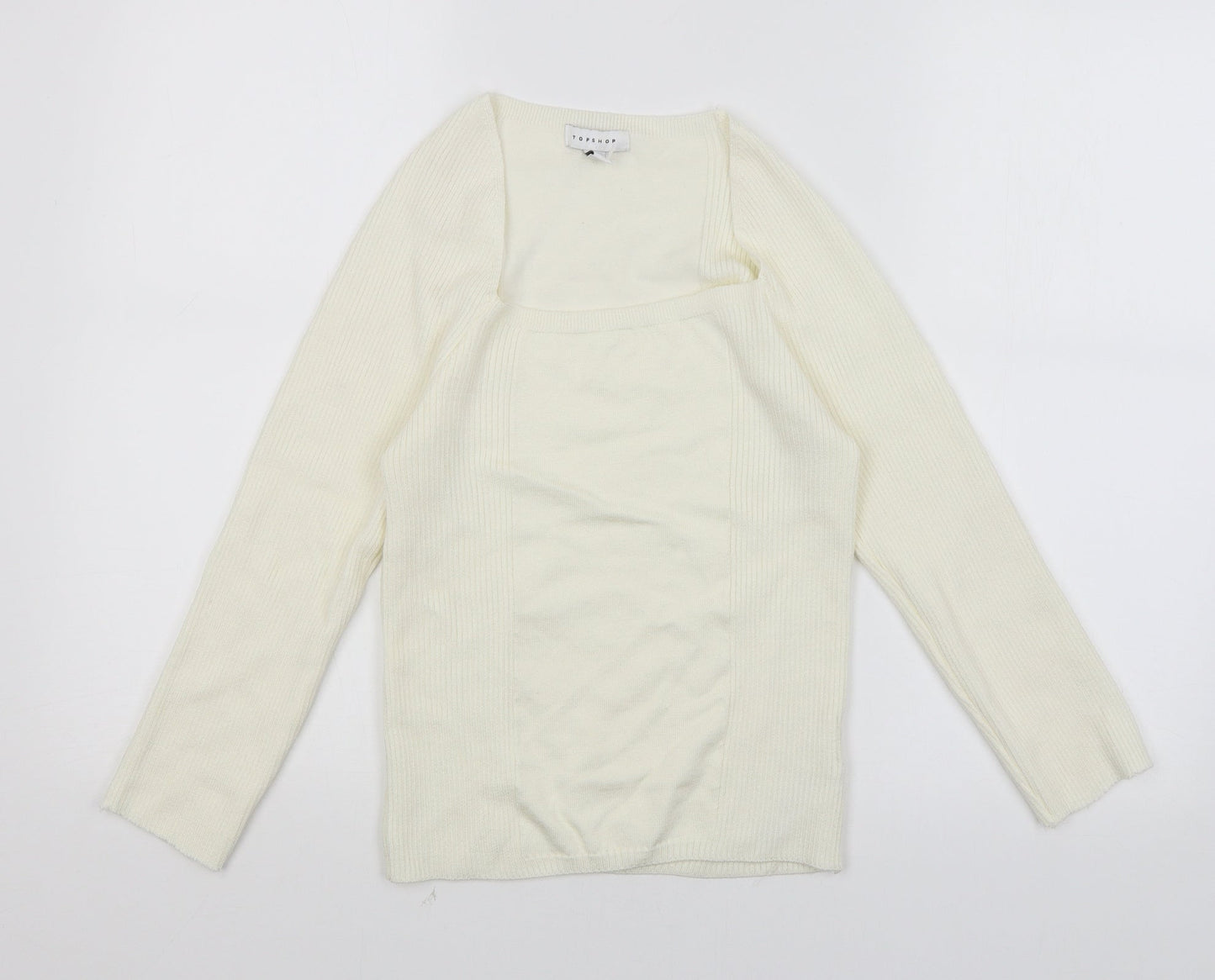 Womens UK Size XL Topshop White Pullover Jumper