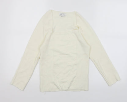 Womens UK Size XL Topshop White Pullover Jumper