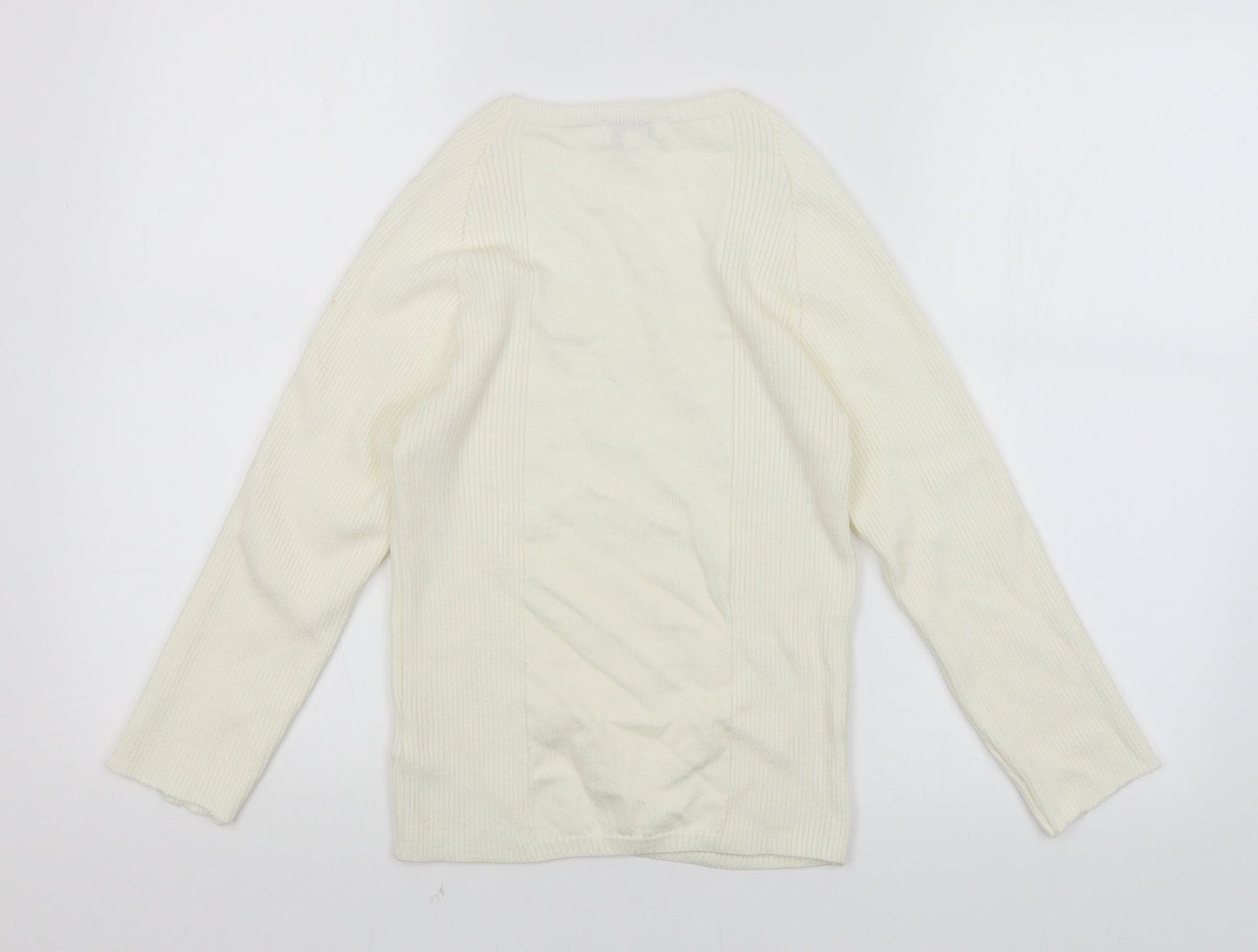 Womens UK Size XL Topshop White Pullover Jumper