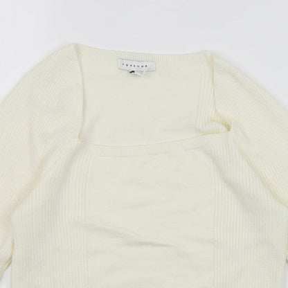 Womens UK Size XL Topshop White Pullover Jumper