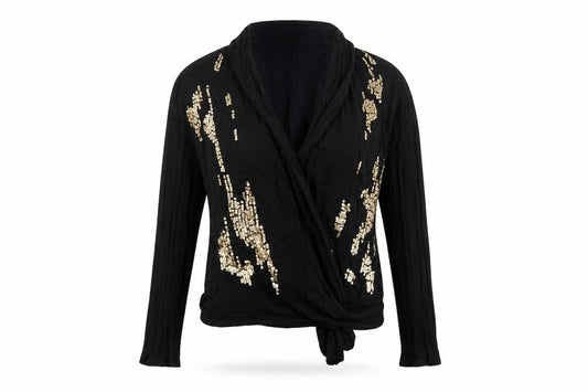 Jeff & Co Womens Black   Wrap Jumper Size 12