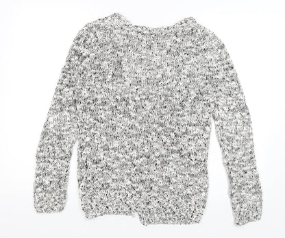 Womens UK Size S New Look White Wrap Jumper