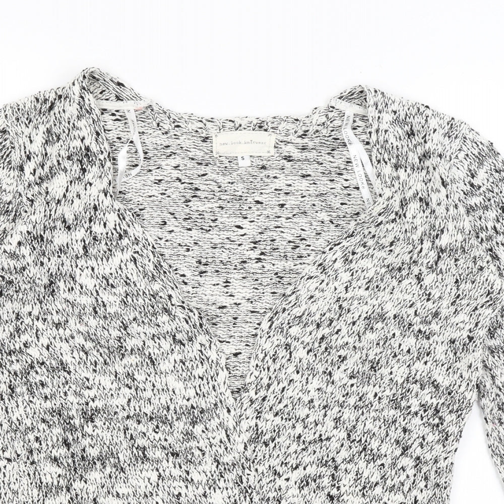 Womens UK Size S New Look White Wrap Jumper