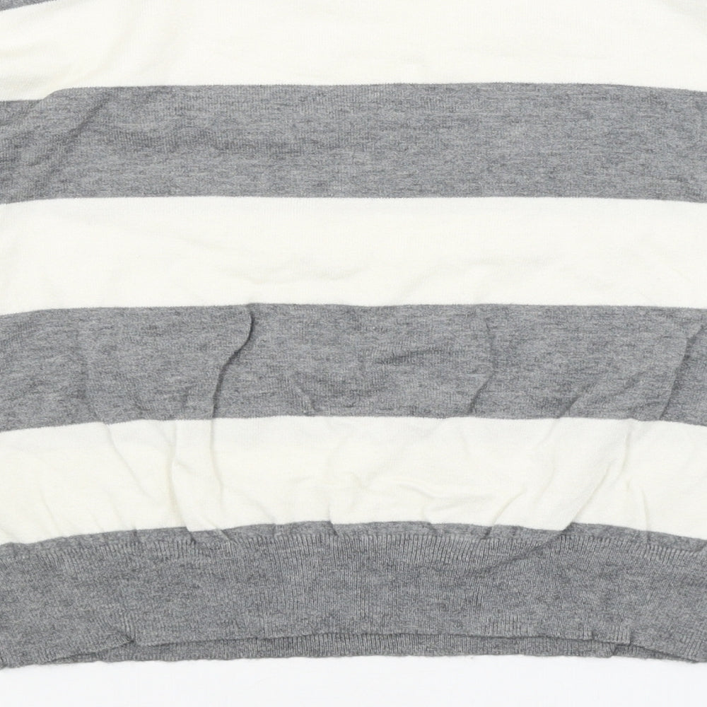 FOREVER 21 Womens Grey Striped  Pullover Jumper Size M