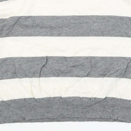 FOREVER 21 Womens Grey Striped  Pullover Jumper Size M