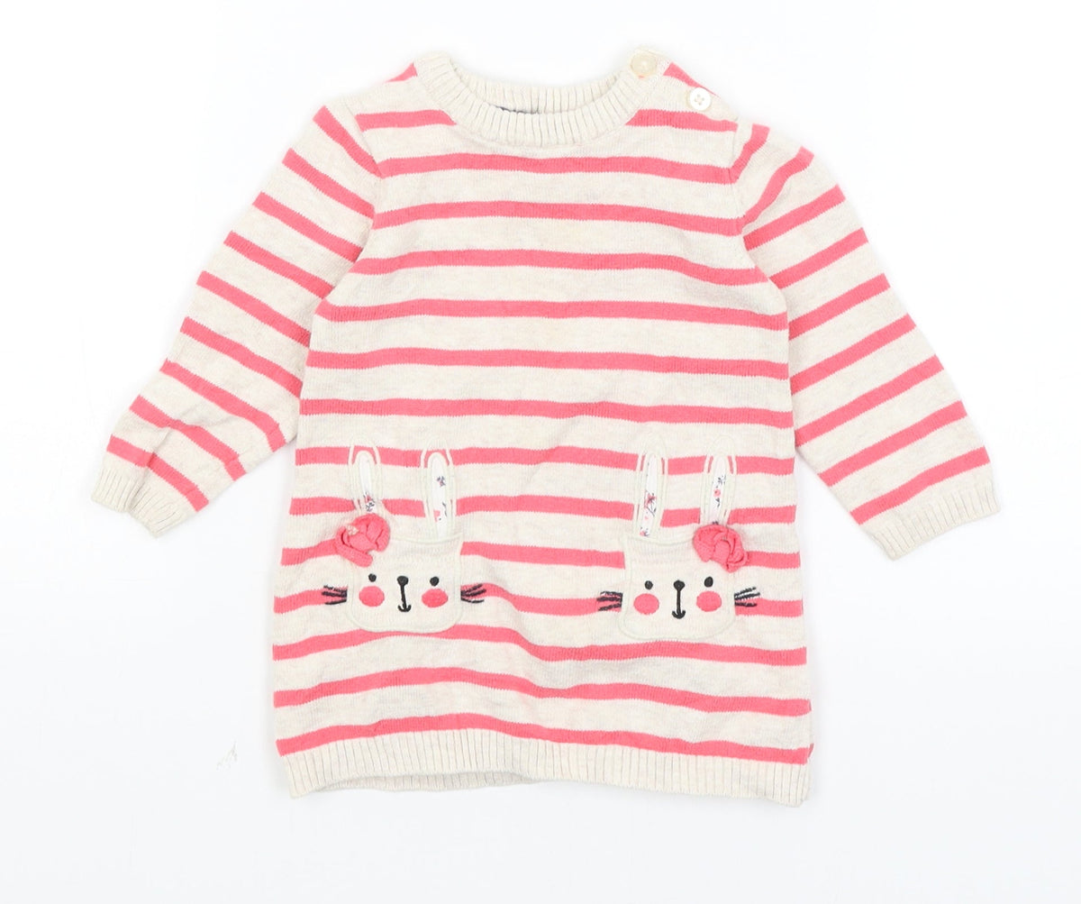 Early Days Baby Ivory Striped  Pullover Jumper Size 6-9 Months