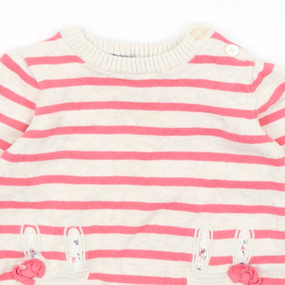 Early Days Baby Ivory Striped  Pullover Jumper Size 6-9 Months