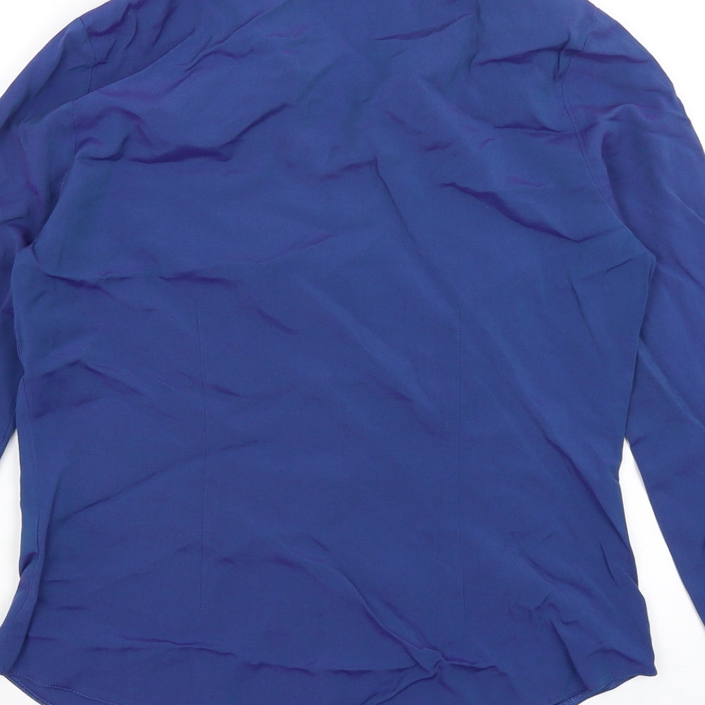 Womens UK Size 14 Dorothy Perkins Blue Basic Button-Up