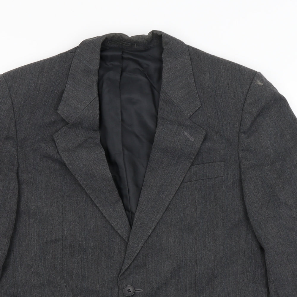 Mens UK Size S Classics Regular Grey Suit Jacket