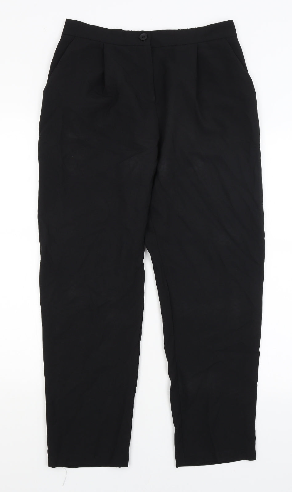 Womens UK Size 10 ASOS Regular Fit Dress Pants Black Trousers