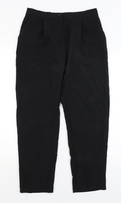 Womens UK Size 10 ASOS Regular Fit Dress Pants Black Trousers
