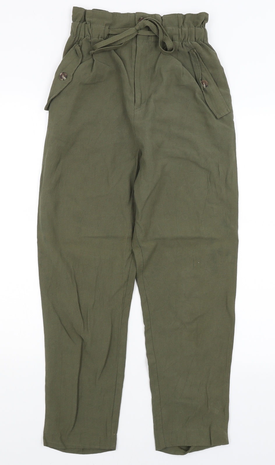 Womens UK Size 8 H&M Regular Fit  Green Trousers