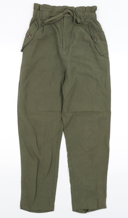 Womens UK Size 8 H&M Regular Fit  Green Trousers