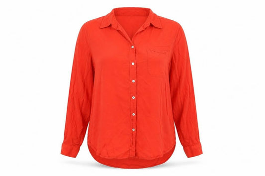 Jane & Dilaney Womens Red   Basic Button-Up Size L