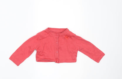 Marks and Spencer Girls Pink   Cardigan Jumper Size 3-6 Months
