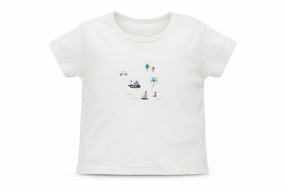 NEXT Boys White Geometric  Basic T-Shirt Size 3-6 Months