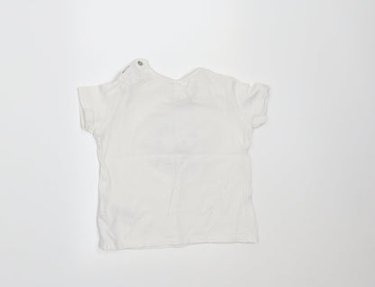NEXT Boys White Geometric  Basic T-Shirt Size 3-6 Months