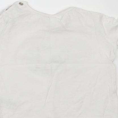 NEXT Boys White Geometric  Basic T-Shirt Size 3-6 Months