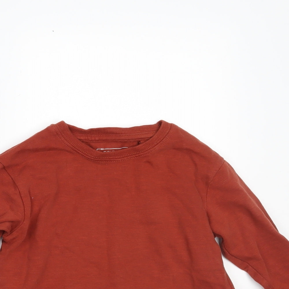 NEXT Boys Orange   Pullover Sweatshirt Size 3 Years