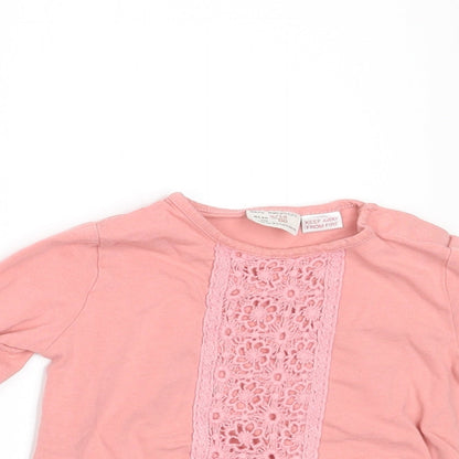 Zara Girls Pink   Basic T-Shirt Size 9-12 Months